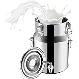★Seau Alimentaire Inox Facile à nettoyer et à entretenir :pot a lait inox bidon Grâce à sa surface lisse en acier inoxydable et à sa large ouverture, le nettoyage est un jeu d'enfant. Fini l'accumulation de résidus, place à une hygiène irréprochable à chaque utilisation ! Idéal pour un usage quotidien.