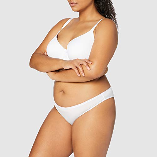 Iris & Lilly Women's Microfiber Full Cover Bra, White, 32D #TOP1