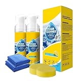 Foam Cleaner Multi Purpose, 4-In-1 Multi-Purpose Foam Cleaner for Car Interior, Kitchen Grease, Bathroom Tile and Sofa Upholstery (2pcs)