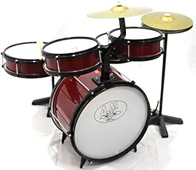 BATERIA INFANTIL ROCK BABY AM2 COM CHIMBAL VINHO