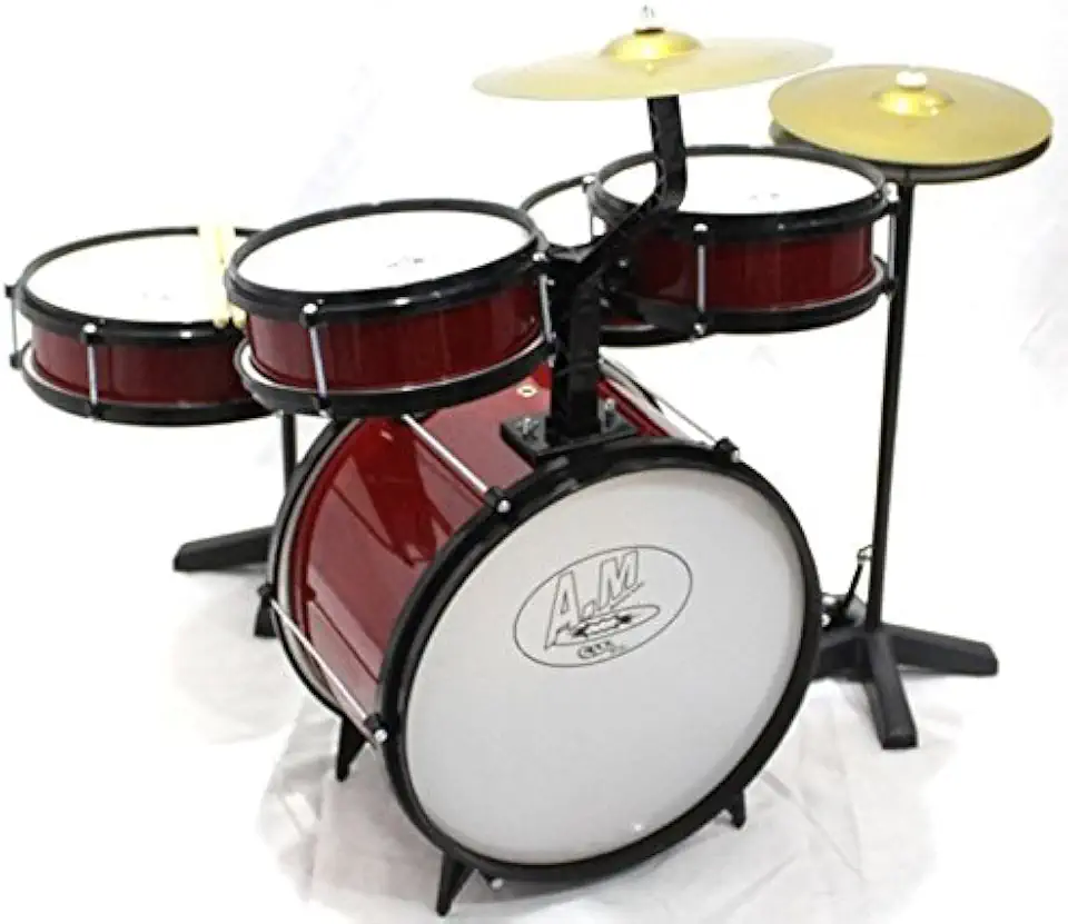 BATERIA INFANTIL ROCK BABY AM2 COM CHIMBAL VINHO