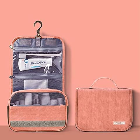 CAOO Portable Hanging Travel Toiletry Bag Makeup and Toiletries Organizer Kit, Waterproof Compact Bathroom Organizer for Woman and Men Cover