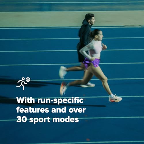 Image of SUUNTO Run Running GPS Sports Watch with Silicone Strap, 1.32 inch AMOLED Touchscreen w /Crown Button, Wrist Heart-Rate & Sleep Health Tracking, Frost Gray