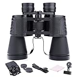 Prismáticos profesionales de 10 x 50: los prismáticos 10 x 50 cuentan con aumento de 10x, oculares de 23 mm, lente de objetivo de 50 mm y gran campo de visión de 168 m/1000 m. Es bueno para objetos de movimiento rápido, son ideales para observación de aves, caza, conducción, eventos deportivos.