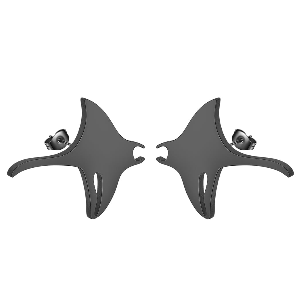 Boucles d'oreilles minimaliste cadeau géométrique rayon manta - 5
