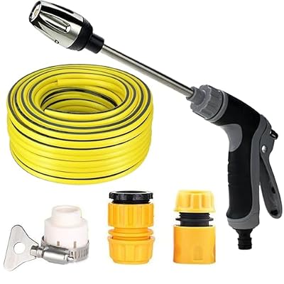 Pressure Car Wash Tool with 3 Adapters & Hose Strong Car Device for Garden Watering Outdoor Home Garden Water Sprays Tool