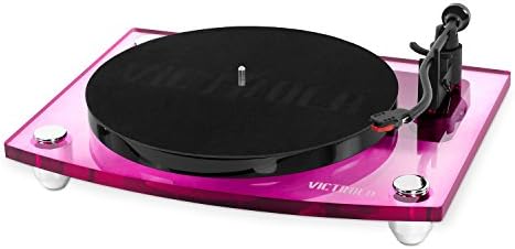 victrola acrylic clear turntable with bluetooth speakers