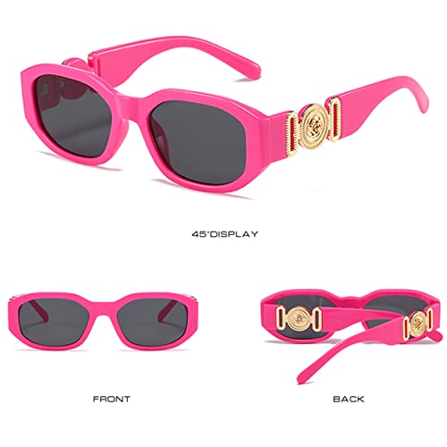 Image of LASPOR Irregular Sunglasses for Women Men Trendy Retro Vintage Rectangle Glasses Hexagon Shades Driving UV400 Protection