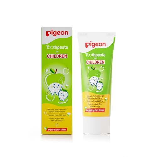 Image of Pigeon Apple Toothpaste, For babies and Children,Fluroide -free,SLS free,Color free,Paraben Free, PH friendly,45 g