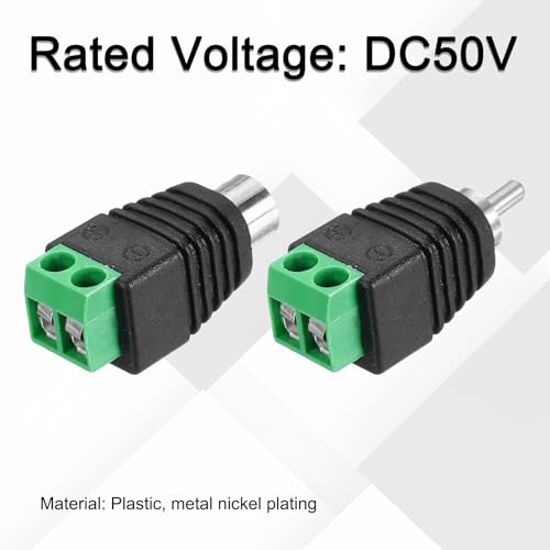 Adaptador RCA macho a hembra sin soldadura 6 unidades miniatura 4