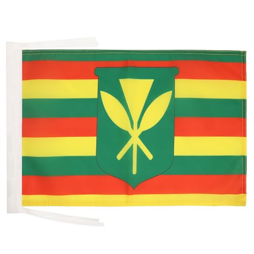 AZ FLAG - Drapeau Hawaii Kanaka Maoli - 45x30 cm - Pavillon Hawaïen Kanak 100% Polyester Avec Deux Cordelettes - 20g