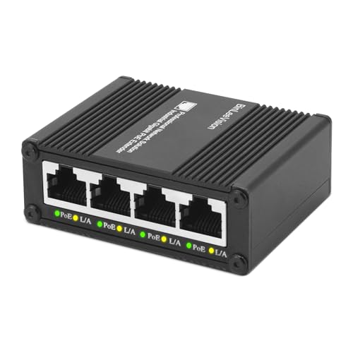 BinLeeVision 5 Ports Gigabit PoE Switch, 5 PoE+ Switch @75W