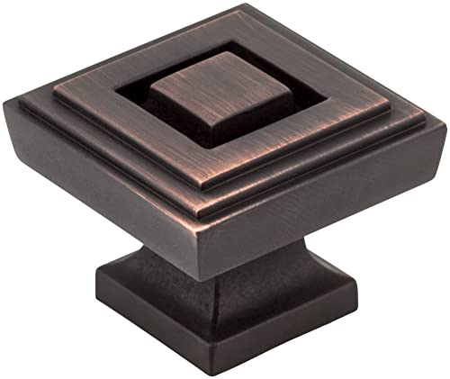 Delmar Cabinet Knob - 1 1/4" Square in Brushed Oil Rubbed Bronze