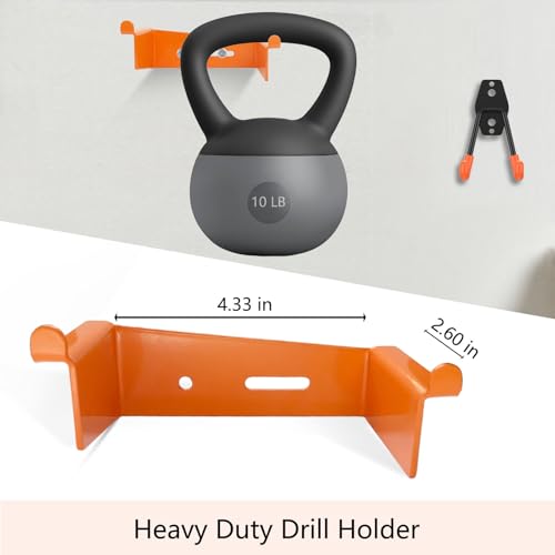 Support perceuse sans fil mural x4 pour organiser votre garage