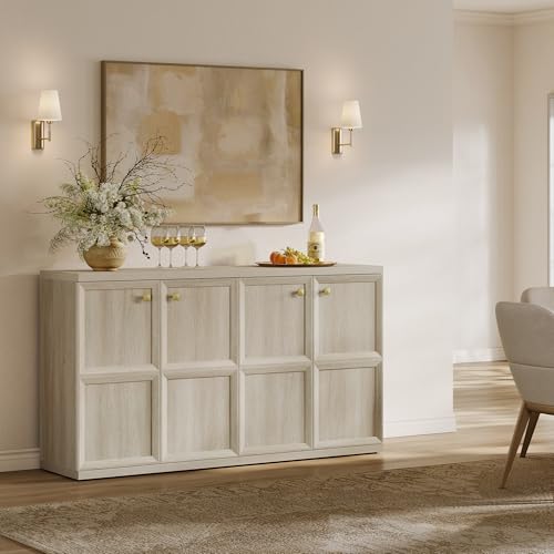 SICOTAS Buffet Cabinet with Storage, 34" Tall Sideboard for Living Room — view 4