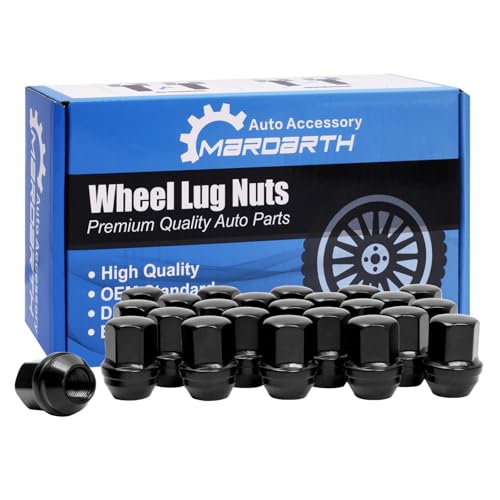 Set of 24, 14x1.5 Wheel Lug Nut Black 1.78â€™â€™ Tall 7/8â€™â€™ Hex 60Â° Cone Seat Compatible with OEM Factory Silverado Tahoe Suburban Colorado