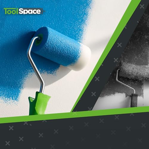 ToolSpace Rouleau Peinture Rouleaux Mousse Lisse avec Manche pour Bois Métal Carrelage Meubles Projets DIY Laques et Vernis Manchon Haute Densité Application Absorption Optimale – 5 cm Lot de 20 – vue 7