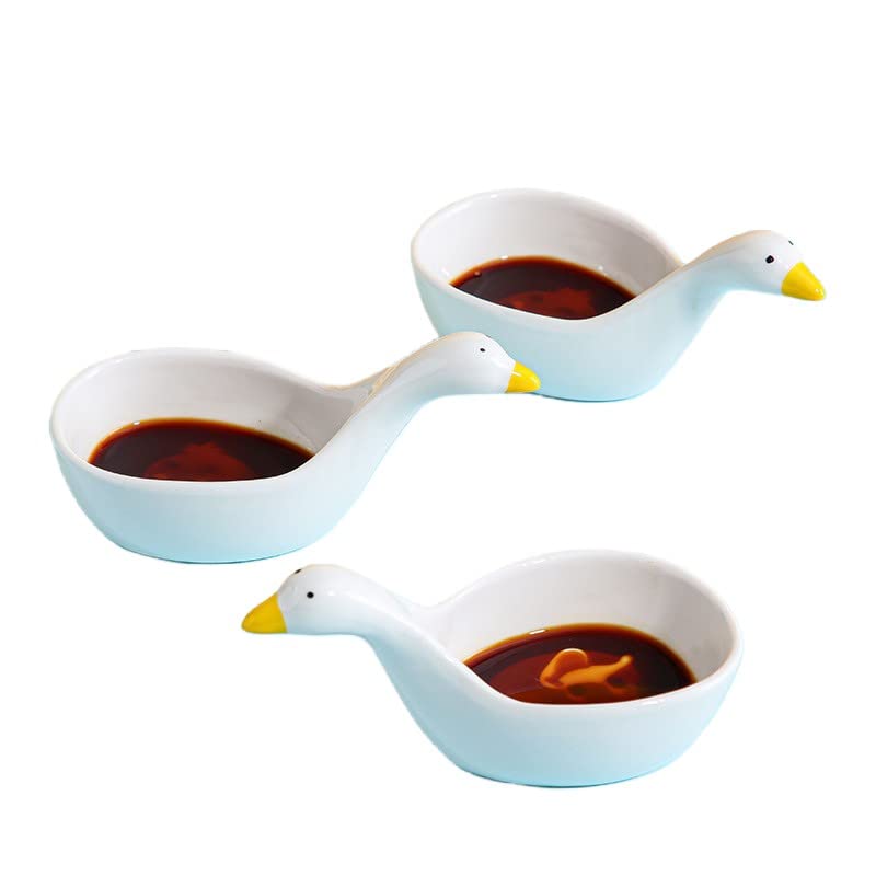 アヒル型陶器容器 Amazon｜食器骨皿醤油料理面白いアヒルの形ソース皿の調味料の