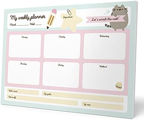 Official Pusheen Weekly Planner A4 - Pusheen Calendar - Family Calendar - 54 Tear Off Pages - Desk Calendar - Desk Planner 2022 - Pusheen Gifts