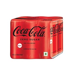 Coca-Cola ZeroSugar, No Calories Soft Drink Can, 300 ml (Pack of 6)