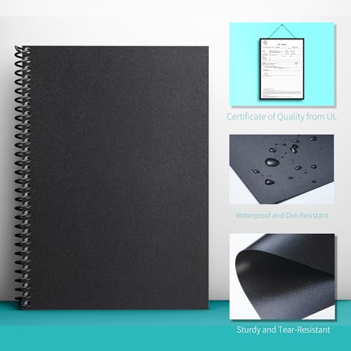 Image of Binditek 20 Mil Sand-Textured Binding Covers, Letter Size, Black, 10 Pack