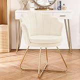 Furniliving Silla moderna de tocador para sala de maquillaje, sillas de salón (color