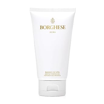 Borghese Bagno di Vita Gentle Foaming Bath & Shower Gel - Aromatherapy Hydrating Body Wash with Thyme, Chamomile & Sweet Almond Oil For All Skin Types
