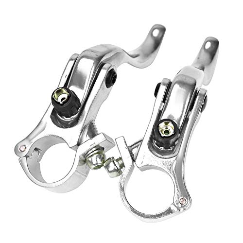 Leva Freno Bici,1 Paio di Accessori Per Freno Manubrio In Lega Di Alluminio da 24 Mm Per Bicicletta Ciclismo (Argento)