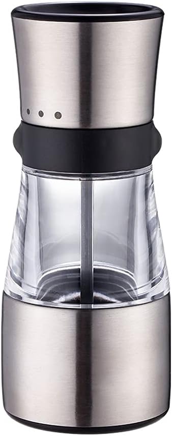 ペッパーミル プロのシェフ、スパイスミルステンレス鋼の調節可能な粗さのための塩と唐辛子の粉砕機、塩とコショウのシェーカー 散らからな