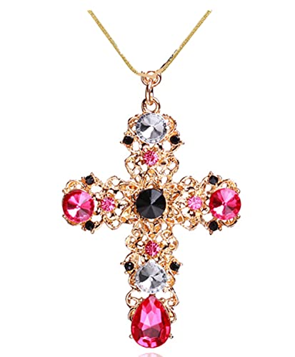 JIAMIN Guardian Angel Charm for Hanging Cross for Car Car Rear View Mirror Pendant for Home Vehicle Interior Accessories (Pink)