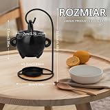 WD&CD Wiszący kotwicowy palnik do wosku topiącego z ceramicznego kotła, ceramiczny świecznik na podgrzewacze, palnik do olejków eterycznych, aromaterapia, świecznik do sypialni, ozdoba domu, kolor