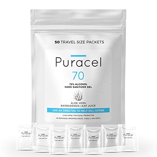 Puracel Travel Pack Hand Sanitizer 50 Pack