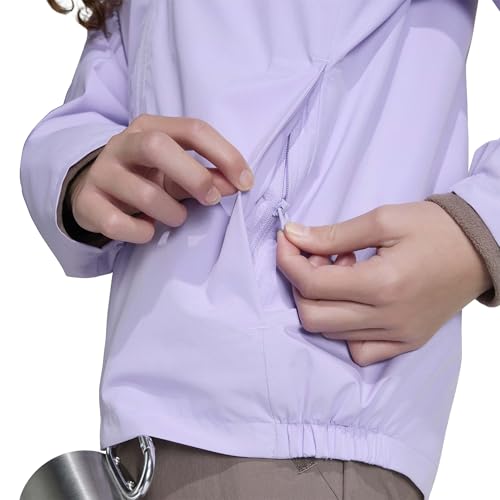 adidas Unisex Kids Terrex Kids Multi 2 Layer CLIMAPROOF Rain Jacket, powder plum/powder plum, 7-8 Years