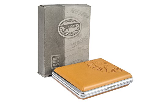 Preisvergleich Produktbild Elegantes und hochwertiges ZIGARETTENETUI (Gelborange)