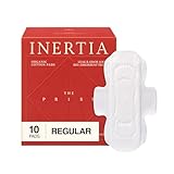 INERTIA The Prism Red – Truly Organic, Ultra Thin & Leak-Proof Korean Cotton Pads with Wings | Regular Absorbency | Hypoallergenic, Super Absorbent, Chlorine-Free & Fragrance-Free (10 Count)