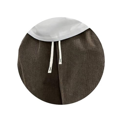 Mokaloha Mens Corduroy Pants Vintage Ribbed Baggy Sweatpant Drawstring Elastic Waist Embroidered Trousers with Pocket4