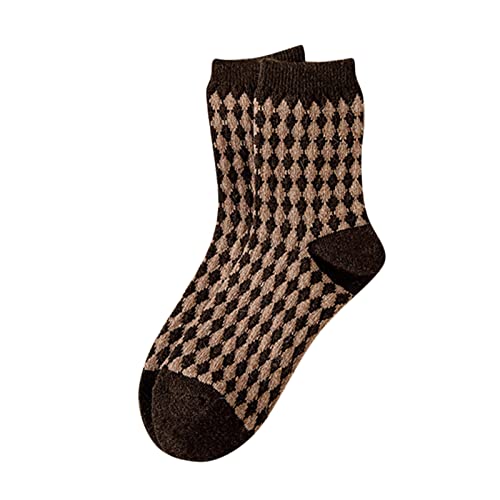 Calcetines de vestir para mujer, de invierno, otoño e invierno, de tubo medio, gruesos, cálidos, para mujer, e, Altoa única