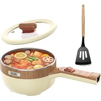 Cullinsss 1.5L Portable Dual-Power Electric Mini Electric Hot Pot