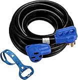 Miady 30ft 50Amp Heavy Duty RV Extension Cord, Easy Unplug Design with Cord Organizer, 6/8 Gauge