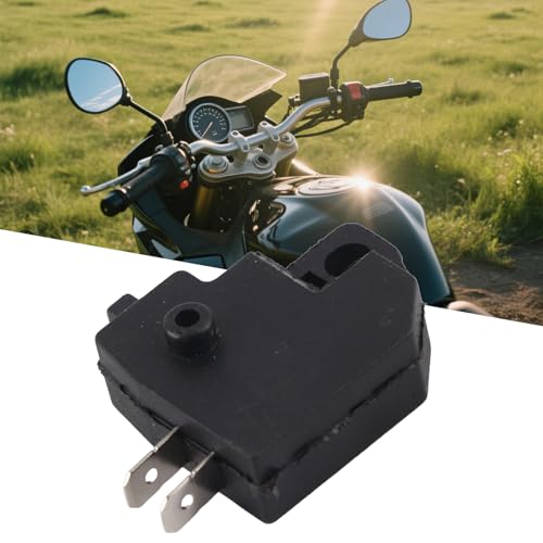 Crumye Bremslichtschalter rechts, universeller Motorrad Bremslichtschalter für rechts, Kunststoff + Kupfer Material Universal Motorrad