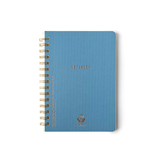 DesignWorks Ink Twin Wire Bound Notebook (A5 - 6" x 8.25"), Classic Blue