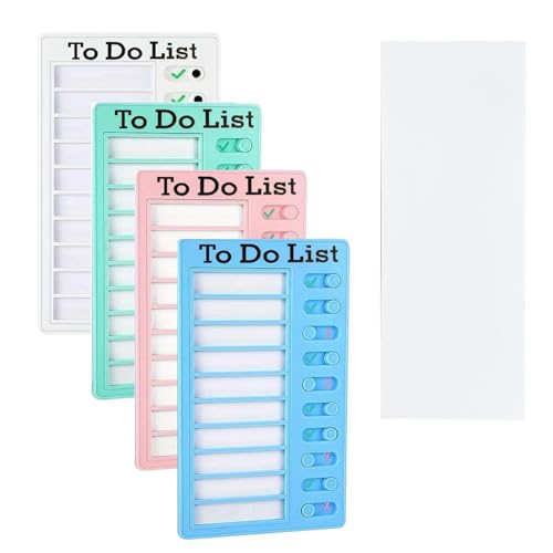 Tongdejing 4 Pcs Chore Chart,with 10 Detachable Blank Paper To Do...