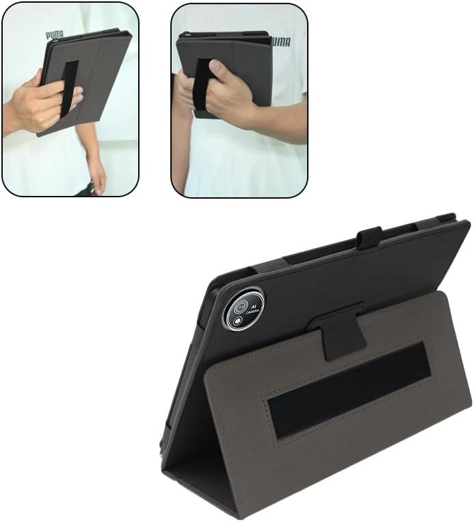 Compatible with Avidpad S60 10.4-inch Tablet case, Full Coverage Ultra Slim PU Leather Cover Case Folding Stand Cover Protective Tablet Cover with Hand Strap Magnet (Black)