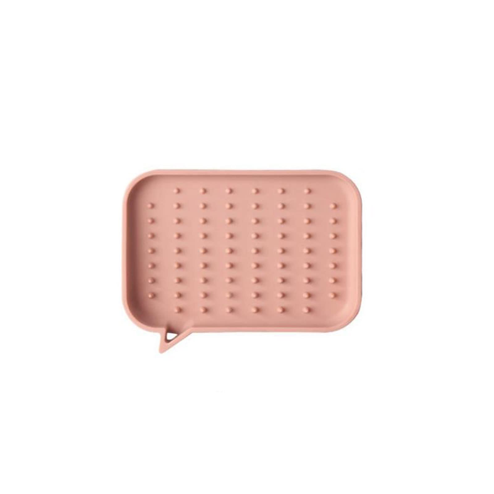 JINGYAN Soap Dishes Soap Box Drain Pad Tray Toilet Punch-free Drainage Holder(Pink)