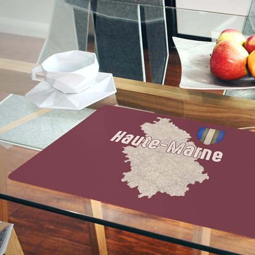 Sets de table Haute Marne 52 napperons de table rouge grand format en liège - 6