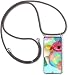 Produktbild UYMO Handykette Kompatibel mit Samsung Galaxy A51 Hülle- Stylische Kette Weich Silikon Schutzhülle mit Band Handyhülle zum Umhängen Kordel für Samsung Galaxy A51 (Grau)