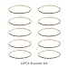 HZMAN 10 Pcs Tennis Bracelets Set for Women 14K Gold Plated Dainty Cubic Zirconia Adjustable Stackable Stretch Bracelet Wedding Party Jewelry Gift (Colorful)