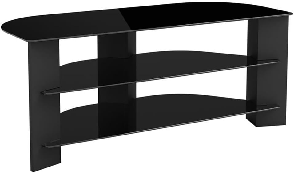 AVF Transitional Wood and Glass Vico TV Stand for TVs up to 55" in Black