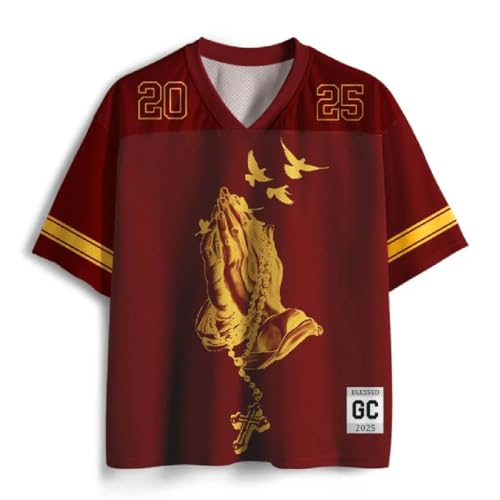 Graphic Tees Summer Novelty Women Men Oversized Pray with God Christian Jersey