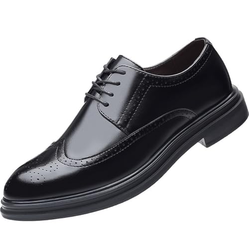 Men's Lace up Brogue Dress Shoes Business Casual Oxford Comfortable Breathable Classic Office Formal Wedding Work Footwear